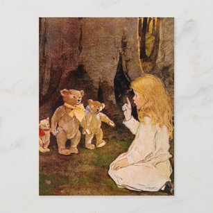 "Goldilocks und die drei Bären" Postkarte