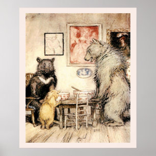 Goldilocks und The Three Bears von Arthur Rackham Poster