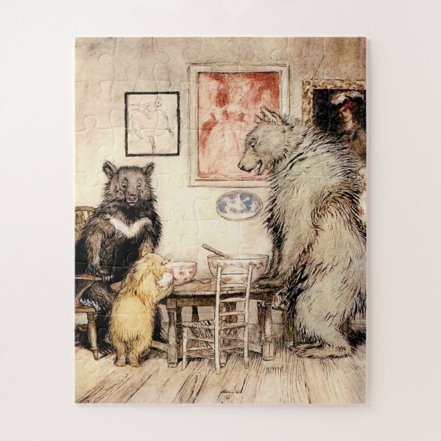 Goldilocks und The Three Bears von Arthur Rackham Puzzle (Vertikal)