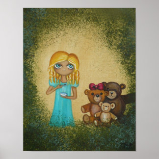 Goldilocks und Three Bars Art Poster