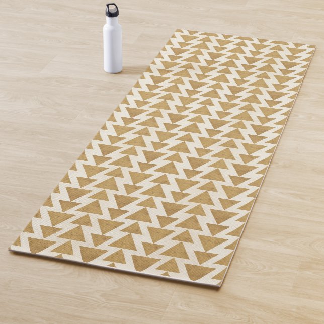 Goldim freien geometrisches Muster Geo-Schritt-| Yogamatte (Beispiel)