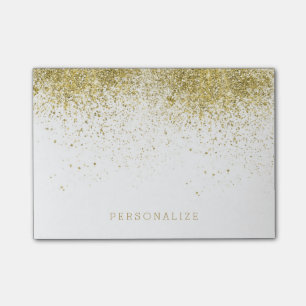 GoldImitat-Glitzer Post-it Klebezettel