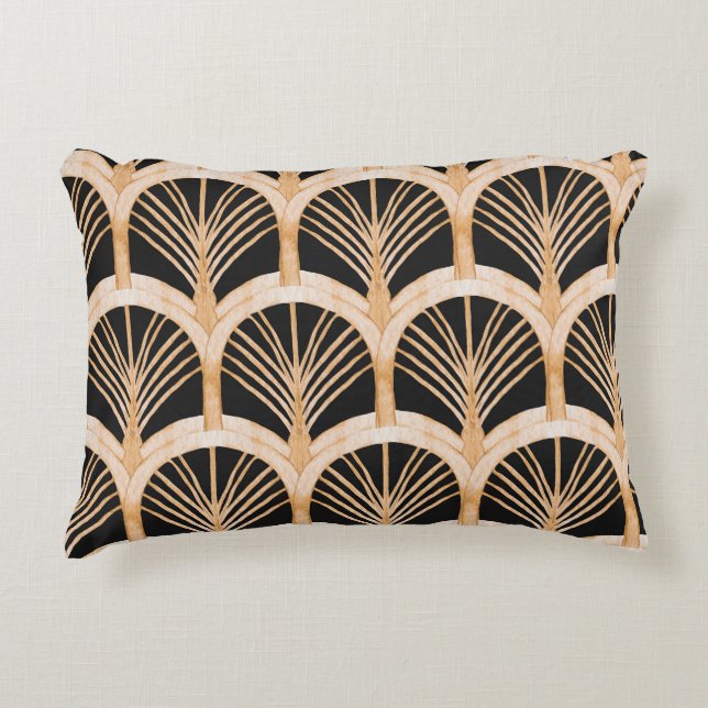 Goldimitation: Aquarellkunst Deko. Dekokissen (Vorderseite)