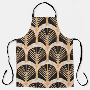 Goldimitation: Wasserfarbe Art Deco. Schürze