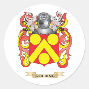 Golding Coat of Arms (Familienwappen) Runder Aufkleber