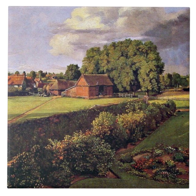 Golding Constable's Flower Garden, berühmtes Gemäl Fliese (Vorderseite)
