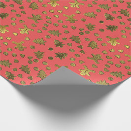 Goldingwer-Brot auf rosa WeihnachtsPackpapier Geschenkpapier