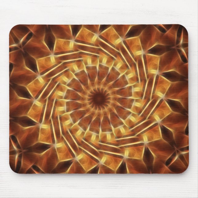 GoldKaleidoskop-Kunst 1 Browns TAN Mousepad (Vorne)