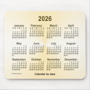 Goldkalender 2026 von Janz Mousepad
