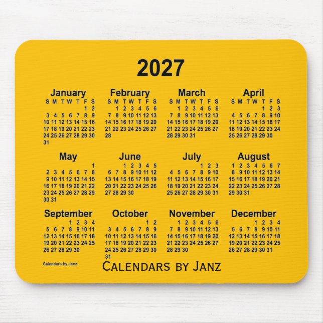 Goldkalender 2027 von Janz Mouse Pad Mousepad (Vorne)