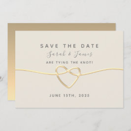 Goldkalligrafie-Hochzeit Save The Date