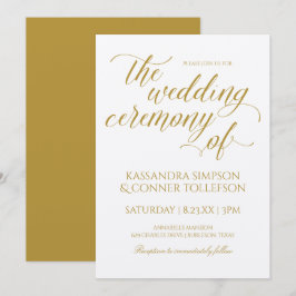 Goldkalligrafie-Hochzeitseinladungen | elegant Einladung