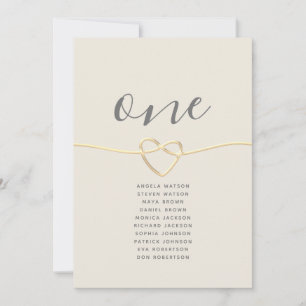 Goldkalligrafie-Hochzeitstabelle