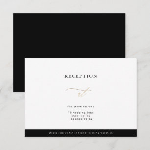 Goldkalligrafie Moderne Kalligrafie Empfang Card Einladung