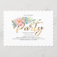 Goldkalligrafie Rosa Florenz Geburtstag