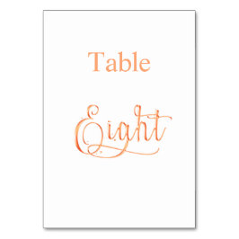 Goldkalligraphierungstabelle für Elegante Rose 8 Tischnummer