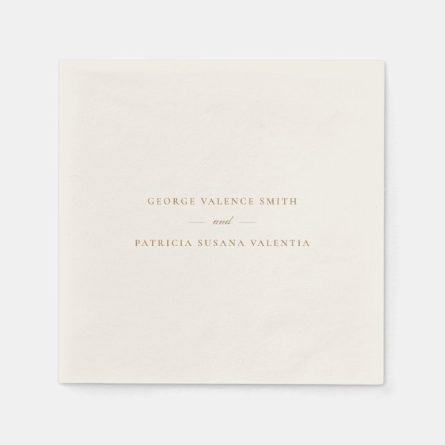 Goldkaramel Formal Calligraphy Elegante Wedding Serviette (Vorderseite)