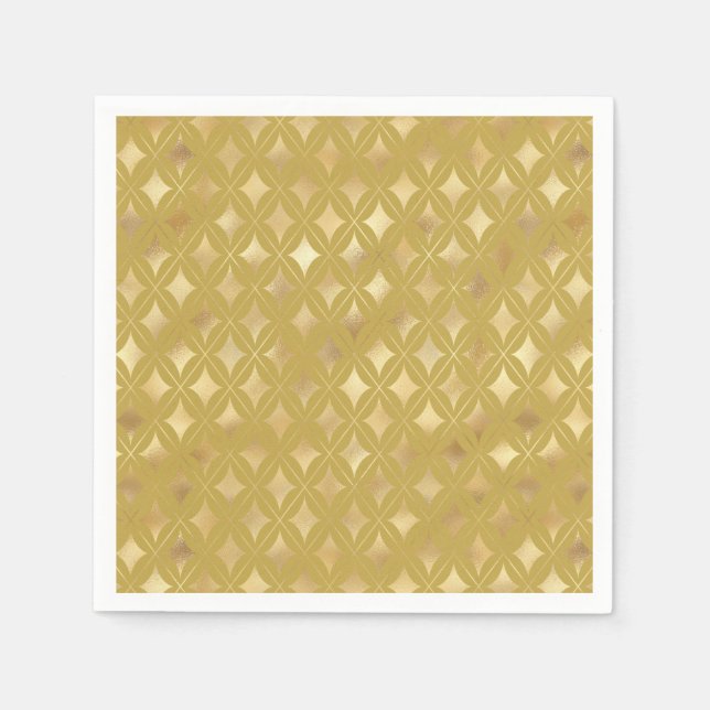 Goldkarneval Harlequin Diamonds Paper Serviette (Vorderseite)