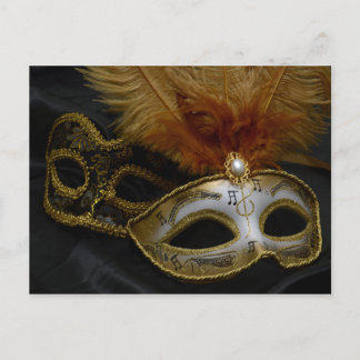 Goldkarneval - Venezianische Masquerade Postkarte
