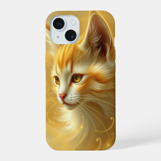 Goldkatze  iPhone 15 hülle (Rückseite)