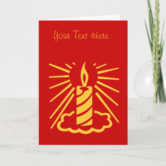 Goldkerzen, die zu Weihnachten brennen (Vorderseite)