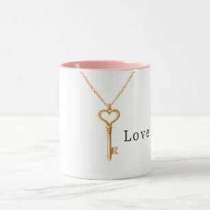 Goldkette Herzanhänger Liebeskette Tasse