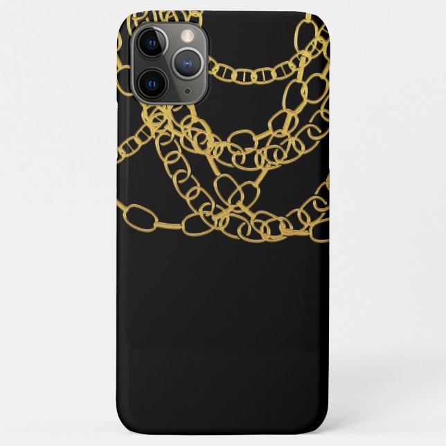 Goldketten, schwarze Hip Hop-Kette Case-Mate iPhone Hülle (Rückseite)