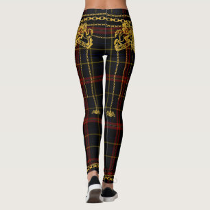 Goldkettentrippchen Roter Tartan Kariert Leggings
