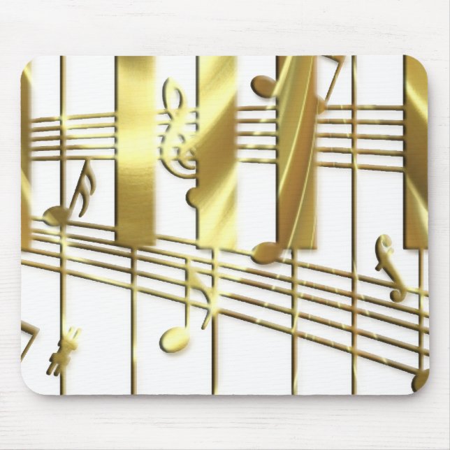 Goldklavier-Tastatur Mousepad (Vorne)