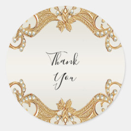 Goldkleber für Verzierte Perlen Runder Aufkleber