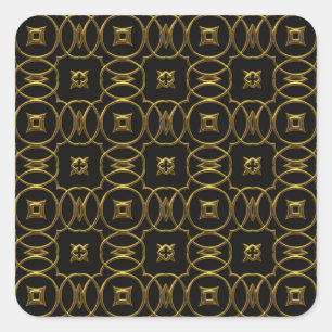 Goldkleber Quadratischer Aufkleber