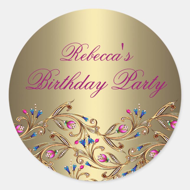 Goldkleber/Siegel Runder Aufkleber (Vorderseite)