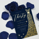Goldkleid Dreißig & fabelhaftes 30. Geburtstags-Pa Folieneinladung<br><div class="desc">Goldkleid Dreißig & fabelhafte 30. Geburtstag Party Einladung Weitere Einladungen in unserem Nest- und Nestladen</div>