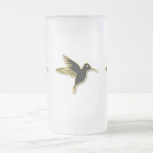 Goldkolibri mit ausgebreiteten Flügeln Mattglas Bierglas
