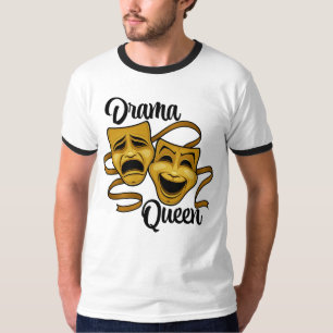 Goldkomödie und das Tragedy Theater Masken Drama K T-Shirt