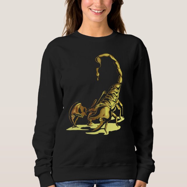 Goldkorpion Arachnid Scorpio Zodiac Sweatshirt (Vorderseite)