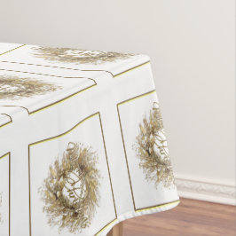 GoldKranz-frohe Weihnacht-Tischdecke Tischdecke