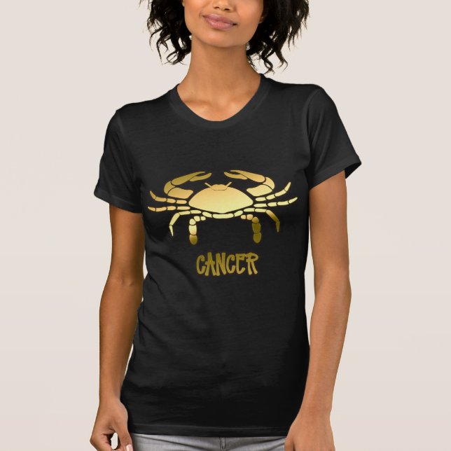 Goldkrebs Astrologie Horoskop Zodiac-Zeichen T-Shirt (Vorderseite)