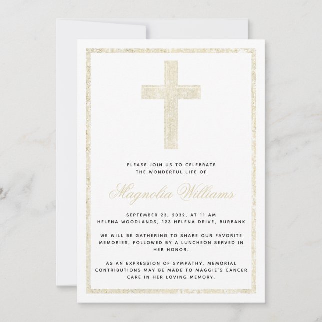 Goldkreuz-Feier zum Lebensdenkmal Einladung (Vorderseite)