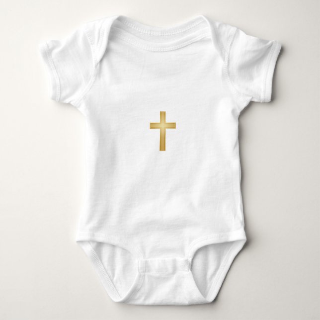 Goldkreuz/Ostern Baby Strampler (Vorderseite)