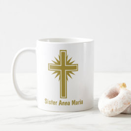 Goldkreuz-Religionslehrer-Tasse Personalisiert Kaffeetasse