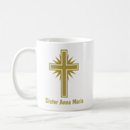 Goldkreuz-Religionslehrer-Tasse Personalisiert Kaffeetasse