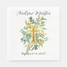 Goldkreuz Wasserfarben Taufe 1. Kommune