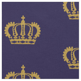 Goldkrone. Vintag.Blau Stoff