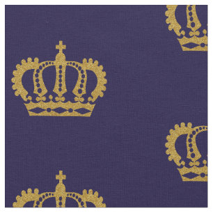 Goldkrone. Vintag.Blau Stoff