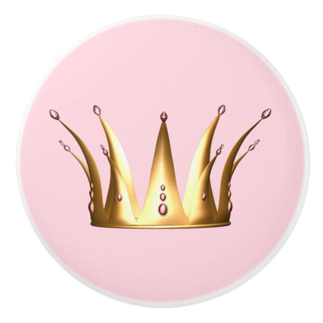 Goldkronen-Fach-Zug-Griff Keramikknauf (Vorderseite)