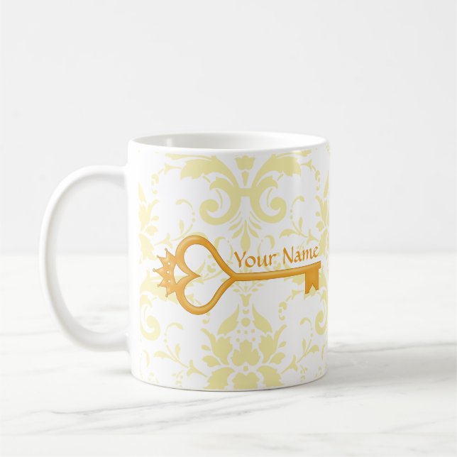 Goldkronen-Herz-Schlüssel Tasse (Links)