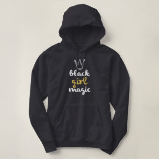 Goldkronen-Schwarz-Mädchen-Magie niedlich Hoodie