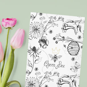 Goldkronenkönigin Bee Mommy Sie regieren Mütter Ta Folien Feiertagskarte