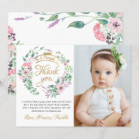 Goldkronprinzessin Floral Girl Geburtstags-Foto